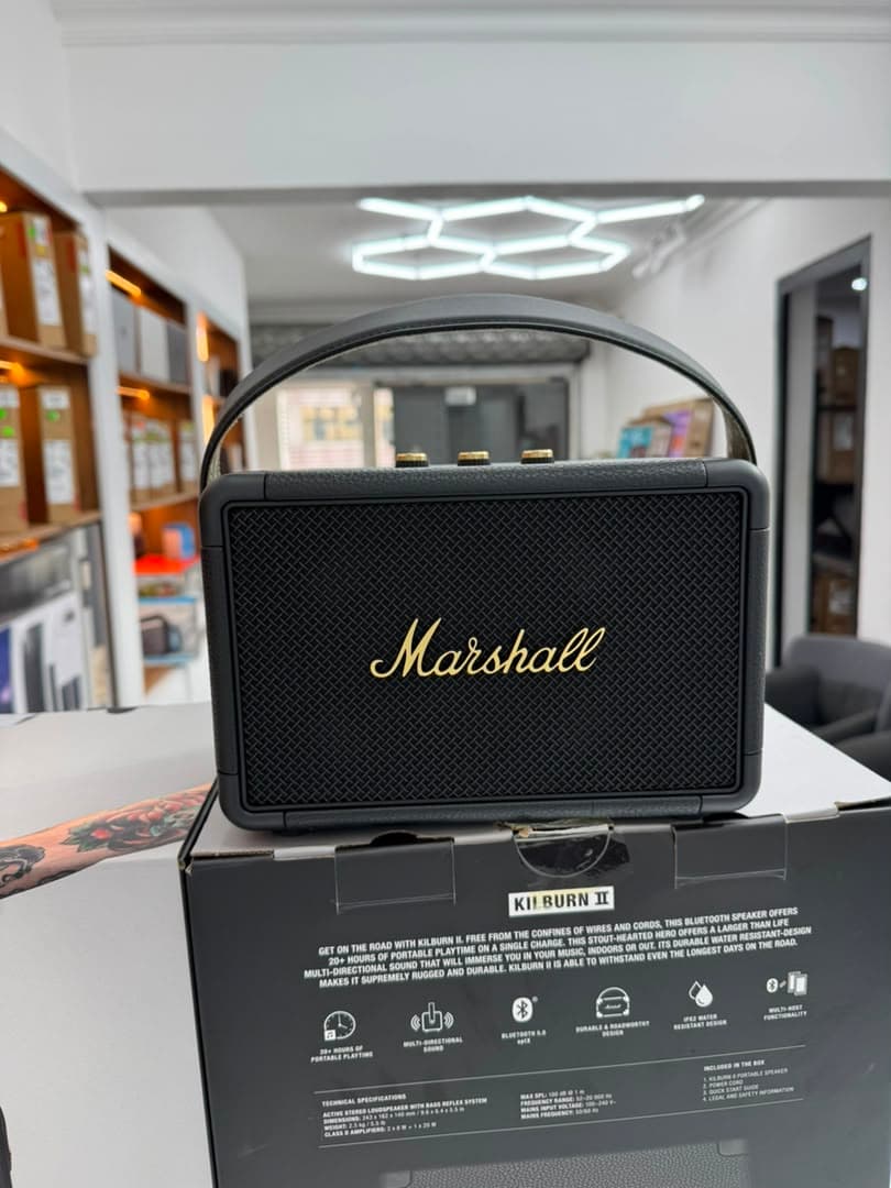 Marshall Kilburn II Portable Bluetooth Speaker (Black & Brass) view 7