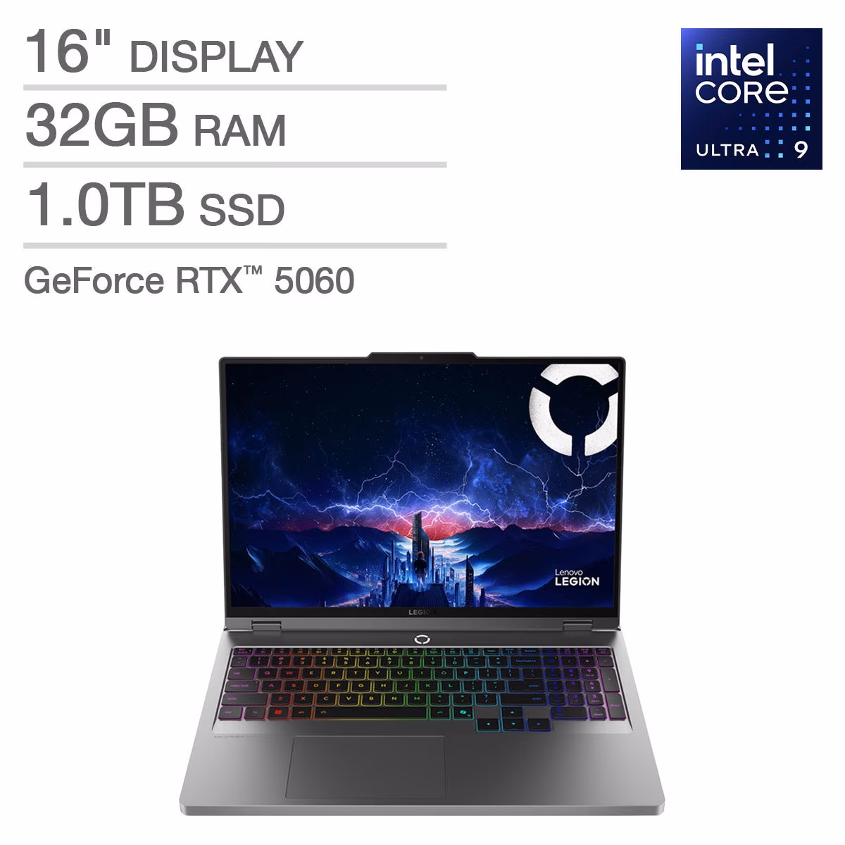 Lenovo Legion 5i 16" Gaming Laptop — Intel Core Ultra 9 275HX, RTX 5060, 32GB / 1TB