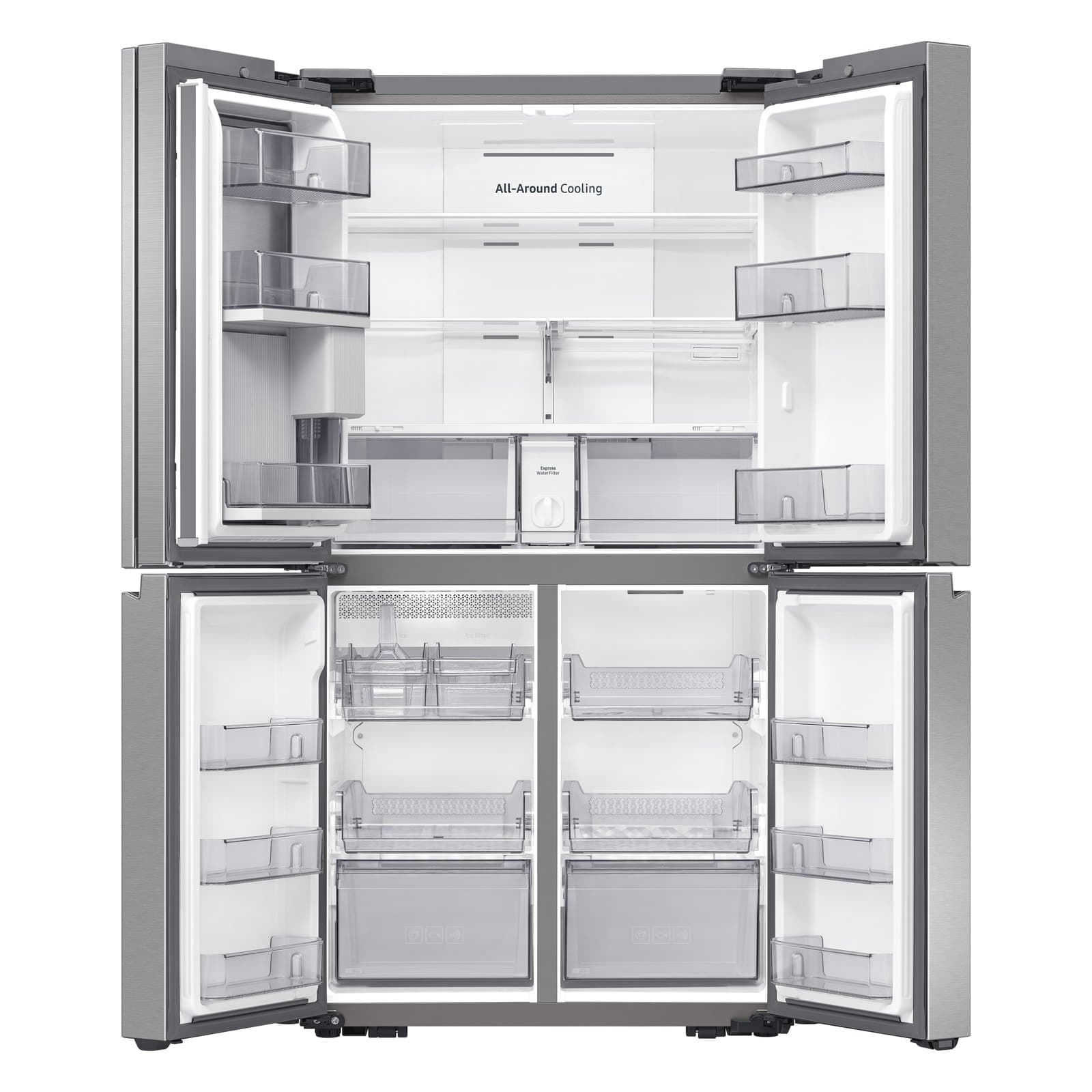 Samsung 646L · 171 gal (23 cu. ft.) Counter-Depth 4-Door Flex Refrigerator with Beverage Center (RF23B7671SR) · New, Scratch & Dent view 3