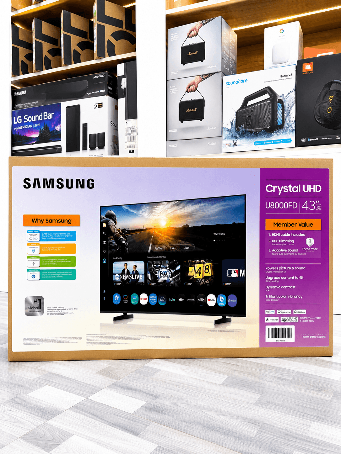 Samsung 43" U8000F Crystal UHD 4K Smart TV (2025) view 3