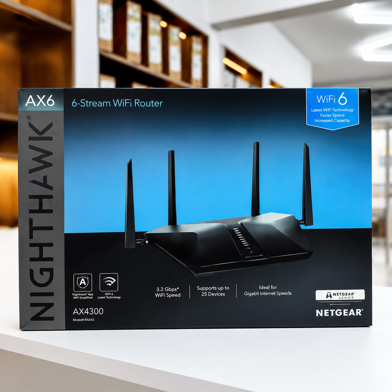 Netgear Nighthawk AX6 WiFi 6 Router AX4300 view 7